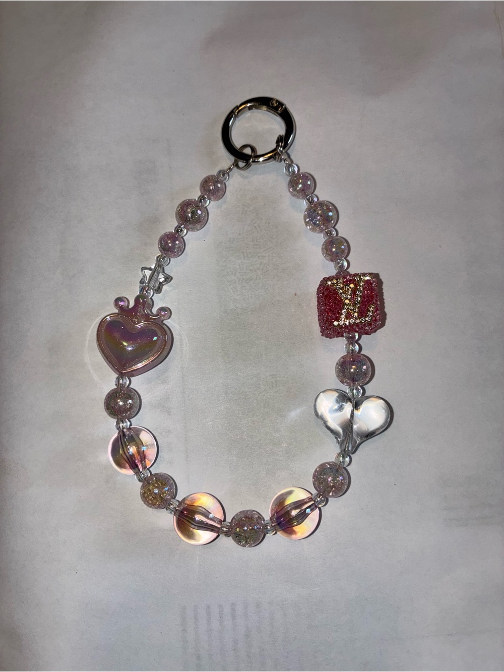 Handcrafted beaded Charm Key Ring
